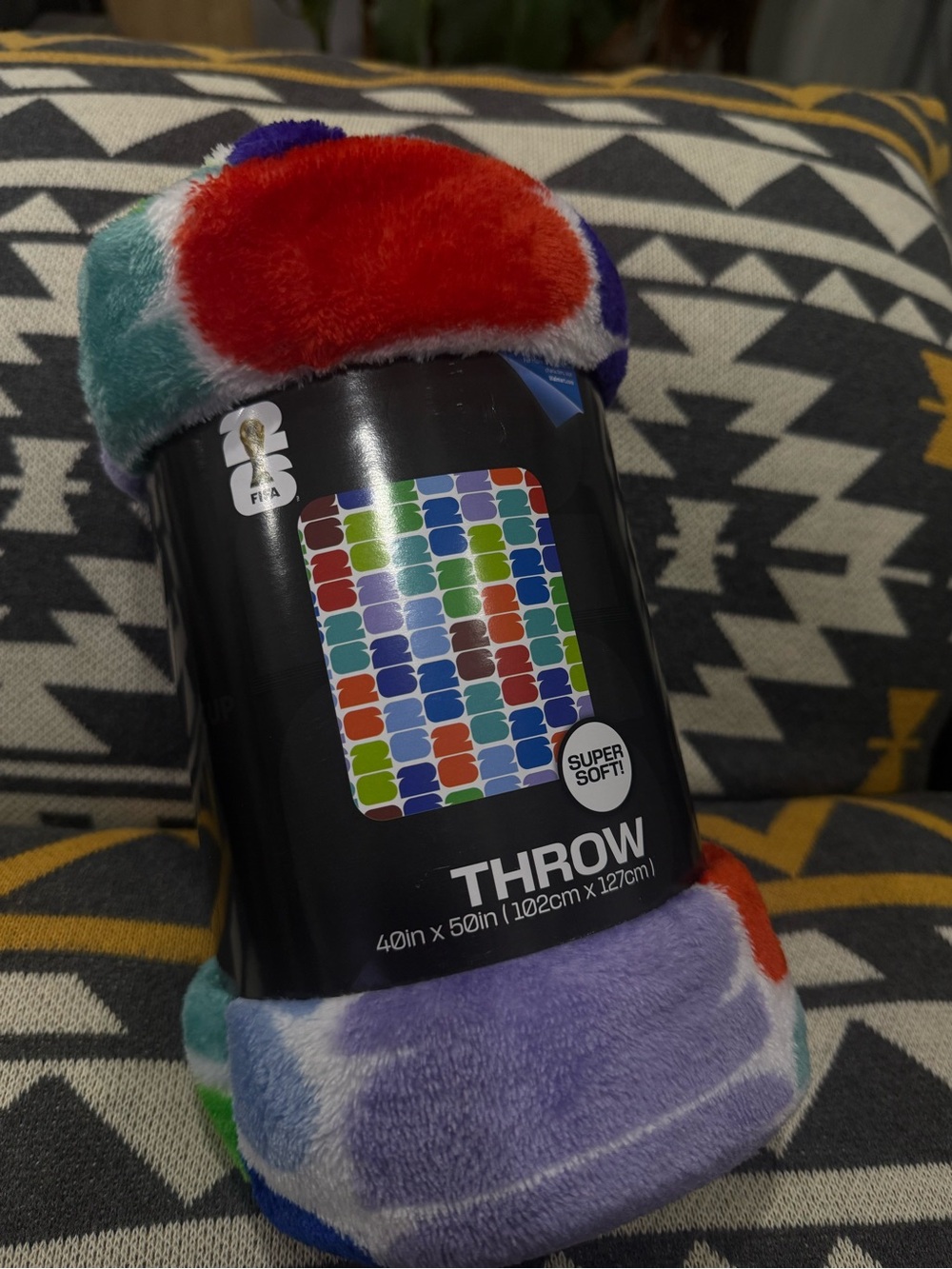 FIFA Plush Throw Blanket - Purple & Red